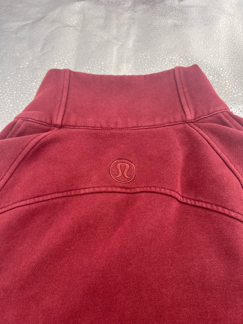 Lululemon Scuba Oversized Funnel Neck Half-Zip Sweatshirt Red Merlot Size XS/S - Picture 8 of 14